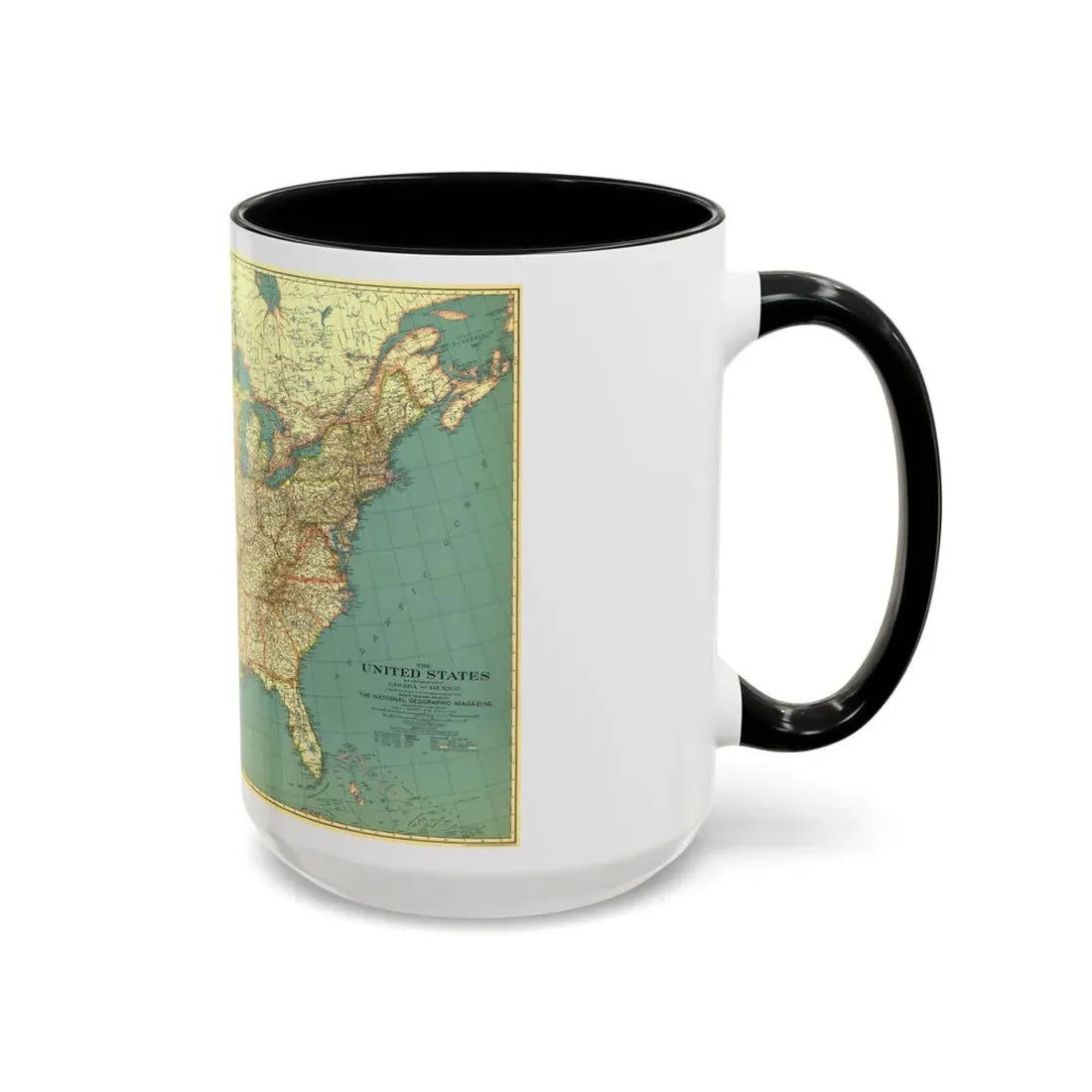 USA - The United States (1933) (Map) Accent Coffee Mug - Go Mug Yourself
