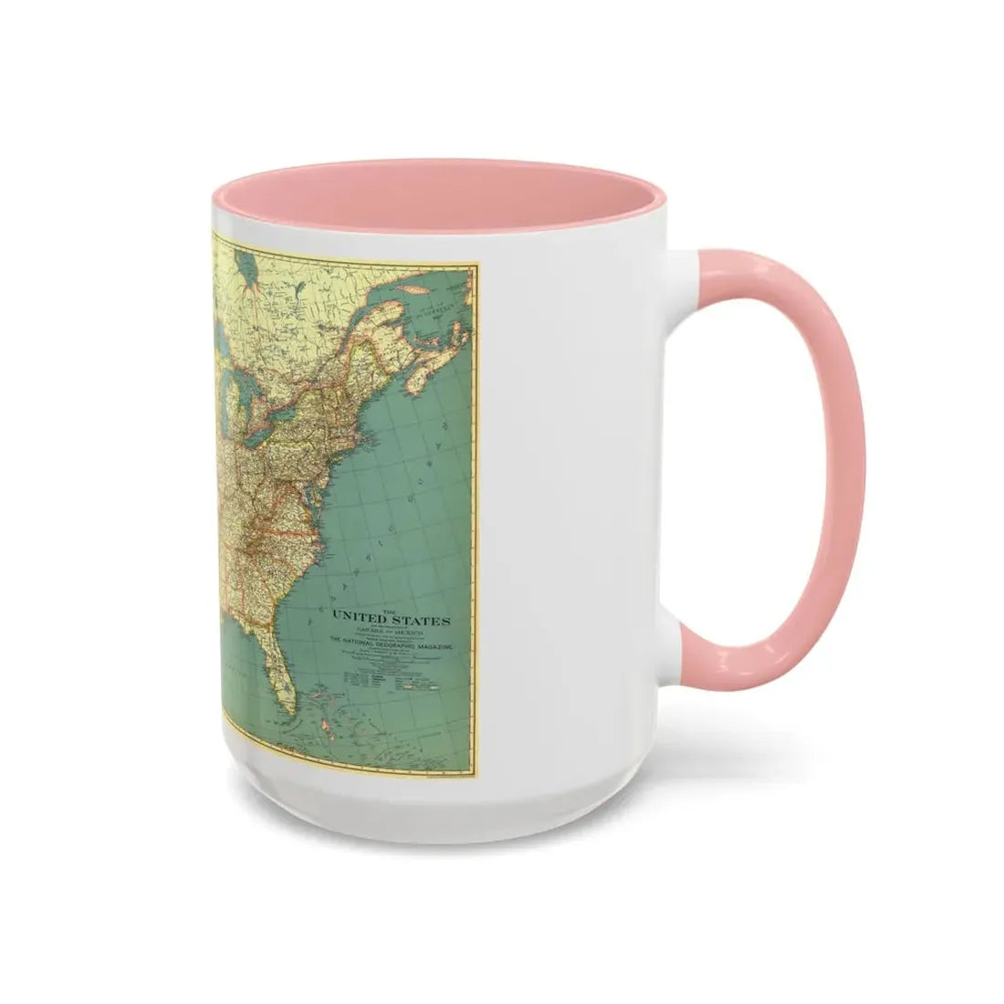 USA - The United States (1933) (Map) Accent Coffee Mug - Go Mug Yourself
