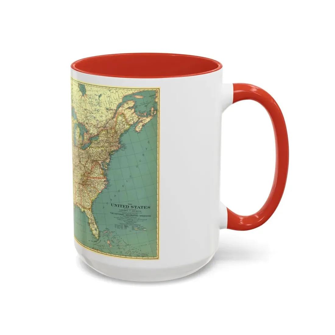 USA - The United States (1933) (Map) Accent Coffee Mug - Go Mug Yourself