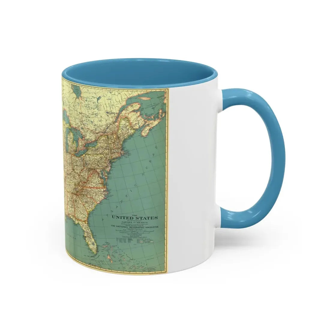 USA - The United States (1933) (Map) Accent Coffee Mug - Go Mug Yourself