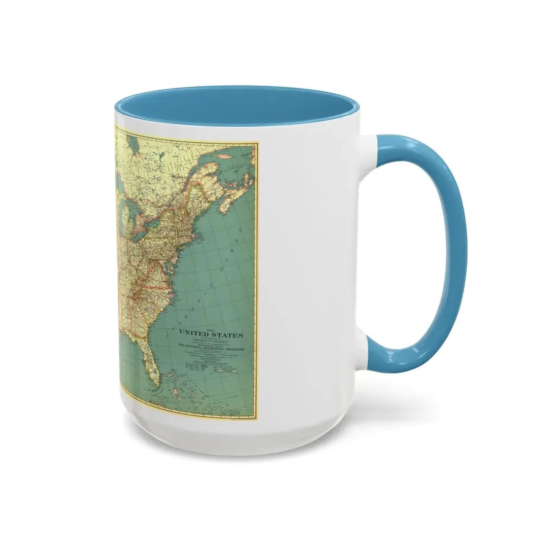 USA - The United States (1933) (Map) Accent Coffee Mug - Go Mug Yourself