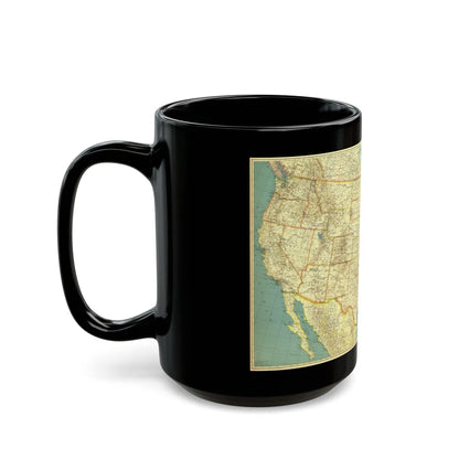 USA - The United States (1933) (Map) Black Coffee Mug-Go Mug Yourself