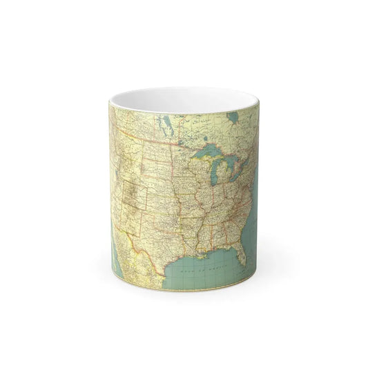USA - The United States (1933) (Map) Color Changing Mug 11oz Default Title - Go Mug Yourself