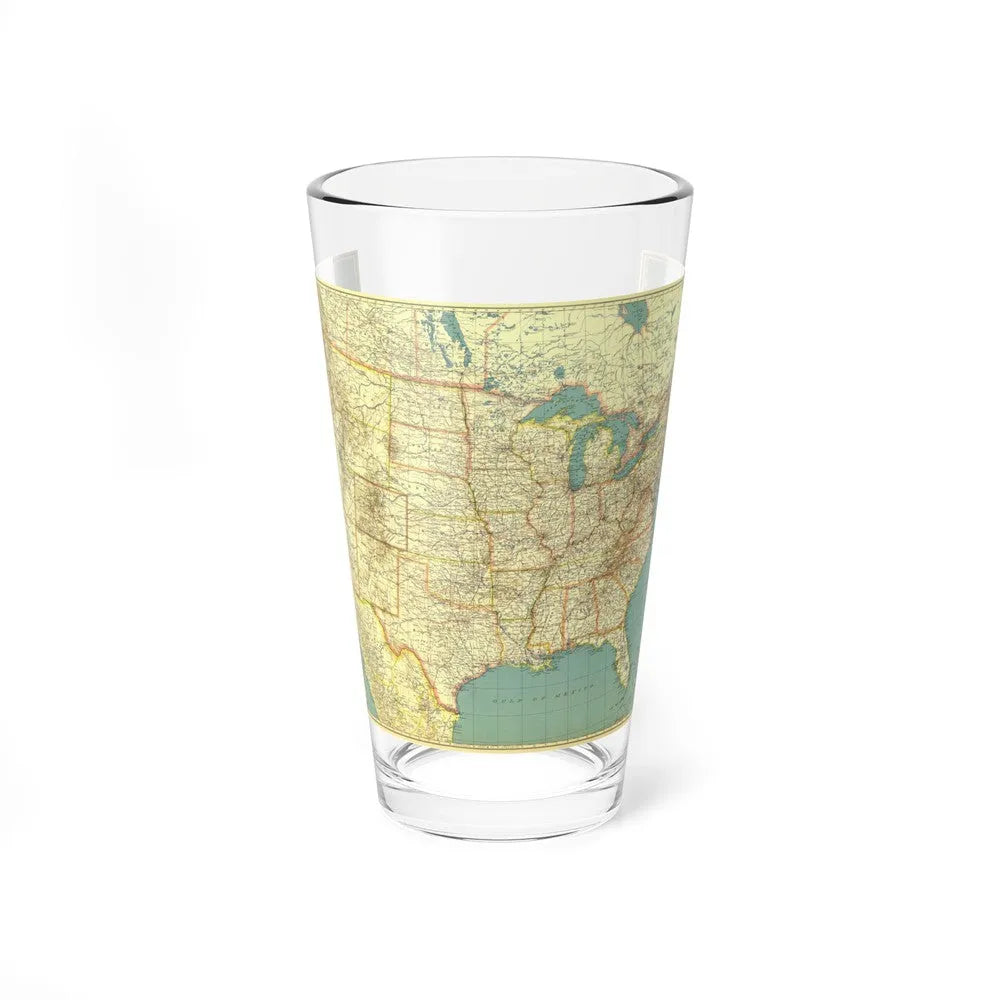 USA - The United States (1933) (Map) Pint Glass 16oz-16oz-Go Mug Yourself