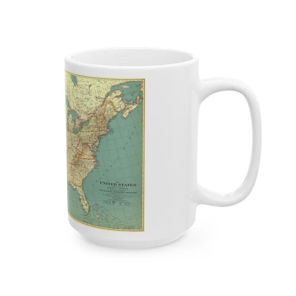 USA - The United States (1933) (Map) White Coffee Mug-Go Mug Yourself