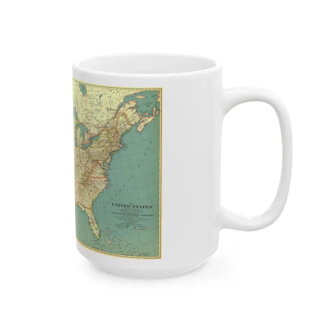 USA - The United States (1933) (Map) White Coffee Mug - Go Mug Yourself