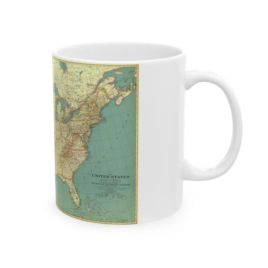 USA - The United States (1933) (Map) White Coffee Mug - Go Mug Yourself