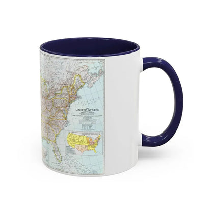 USA - The United States (1940) (Map) Accent Coffee Mug - Go Mug Yourself