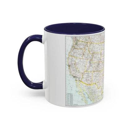 USA - The United States (1940) (Map) Accent Coffee Mug - Go Mug Yourself