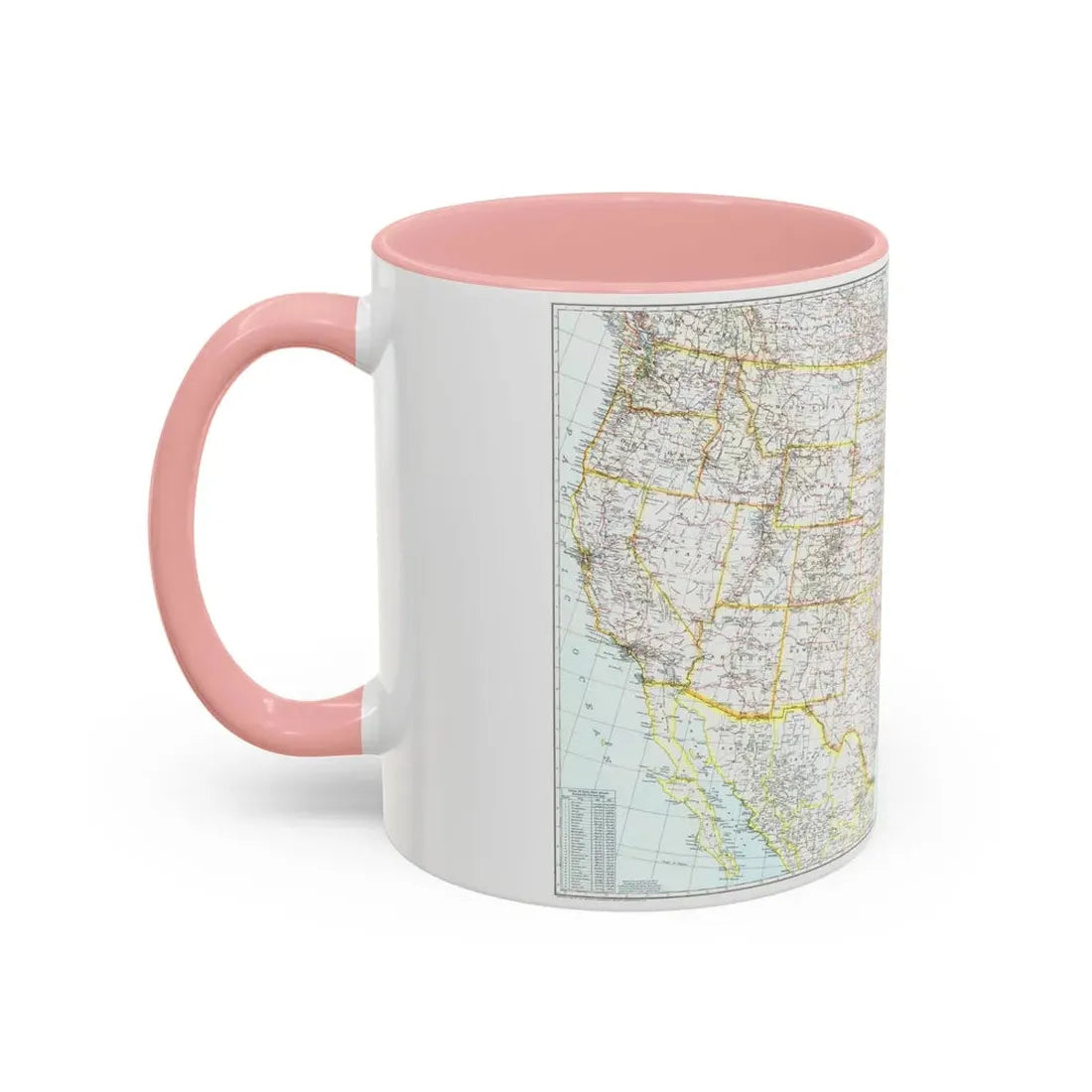 USA - The United States (1940) (Map) Accent Coffee Mug - Go Mug Yourself