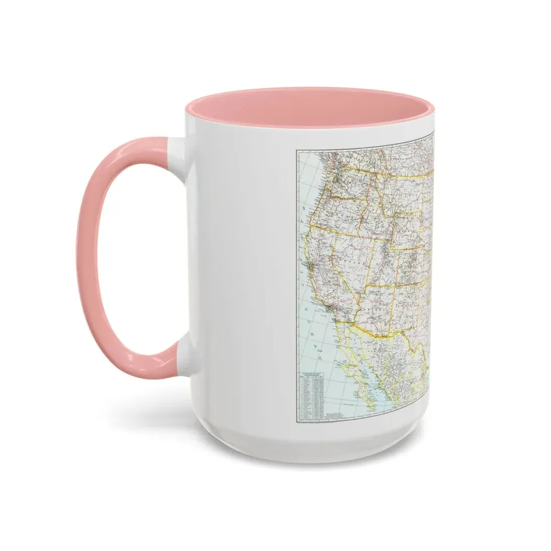 USA - The United States (1940) (Map) Accent Coffee Mug - Go Mug Yourself