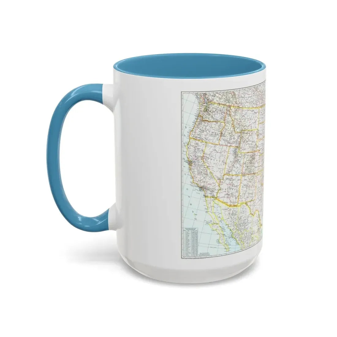 USA - The United States (1940) (Map) Accent Coffee Mug - Go Mug Yourself