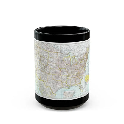 USA - The United States (1940) (Map) Black Coffee Mug 15oz - Go Mug Yourself