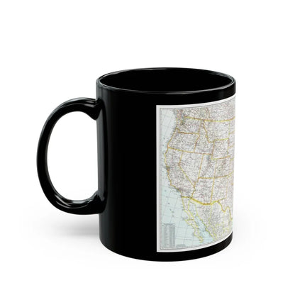 USA - The United States (1940) (Map) Black Coffee Mug-Go Mug Yourself