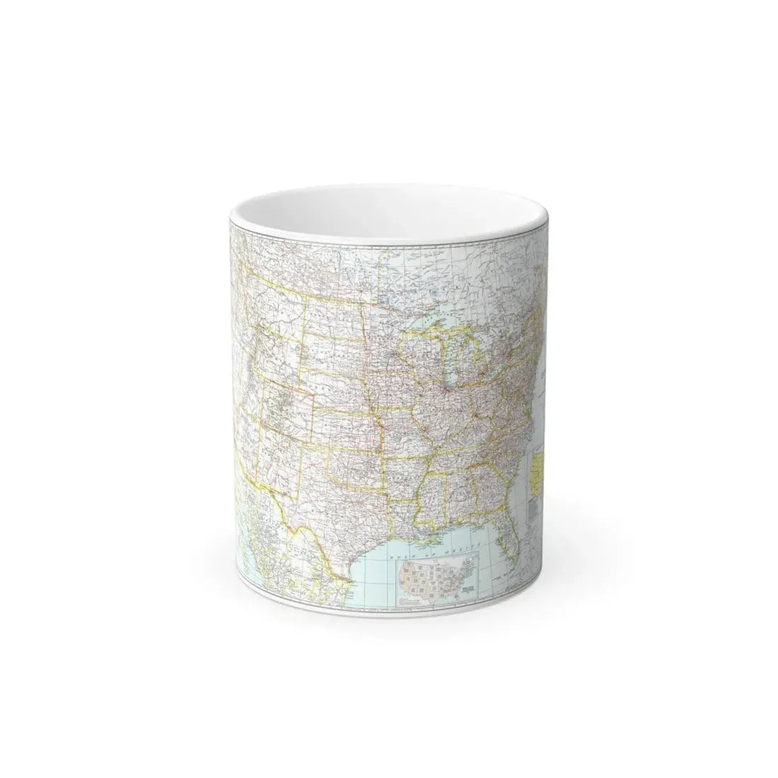 USA - The United States (1940) (Map) Color Changing Mug 11oz Default Title - Go Mug Yourself