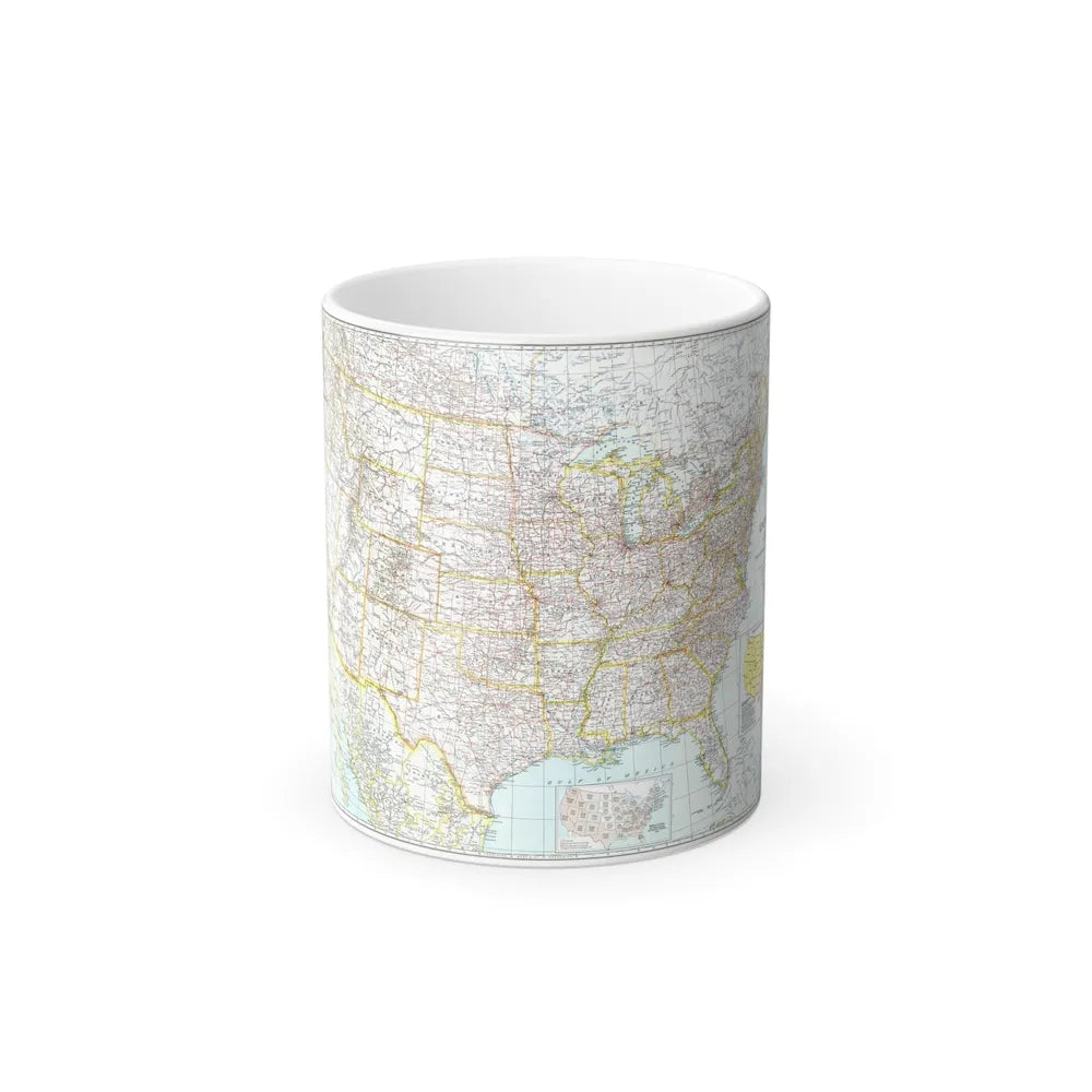 USA - The United States (1940) (Map) Color Changing Mug 11oz-Go Mug Yourself