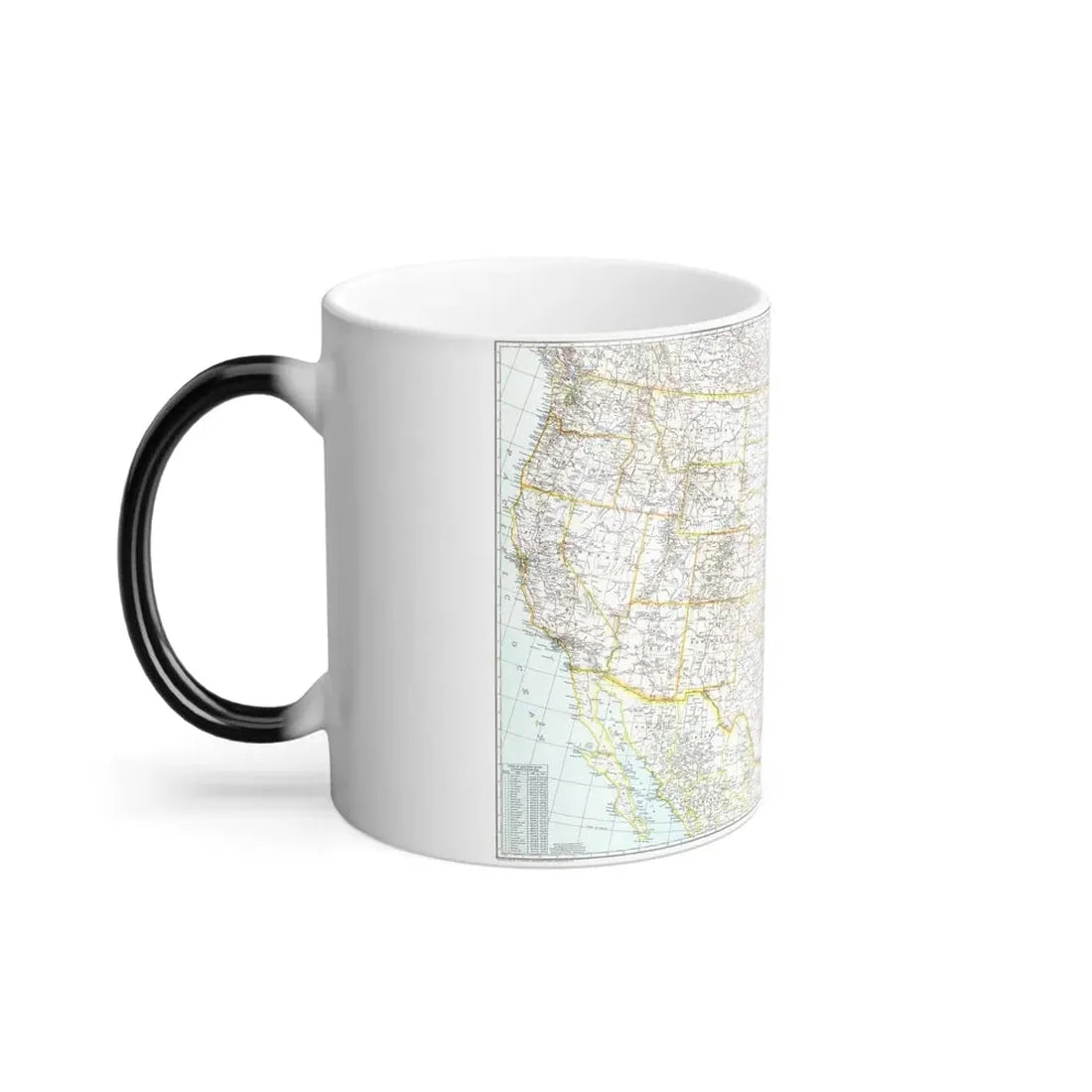 USA - The United States (1940) (Map) Color Changing Mug 11oz - Go Mug Yourself