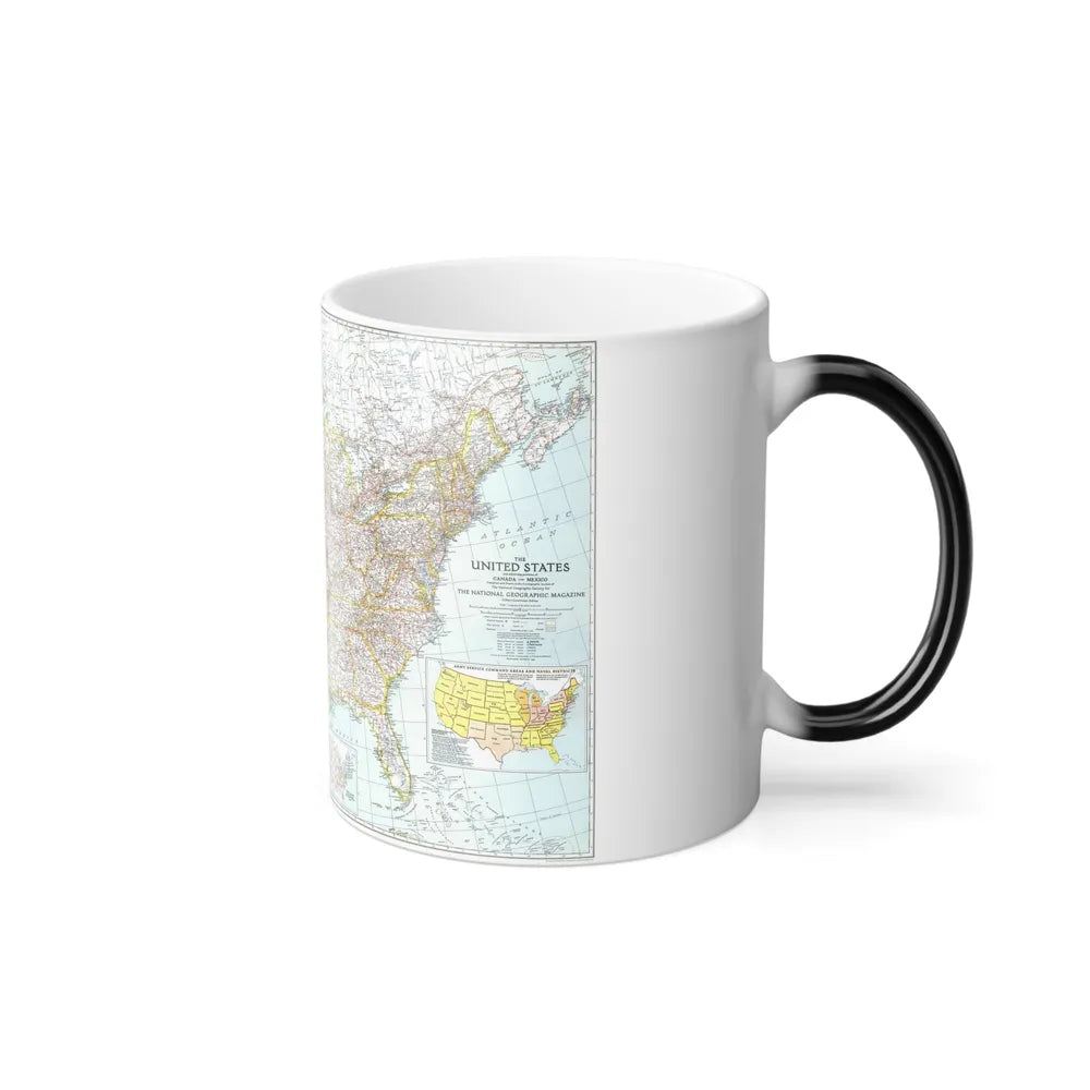 USA - The United States (1940) (Map) Color Changing Mug 11oz-Go Mug Yourself