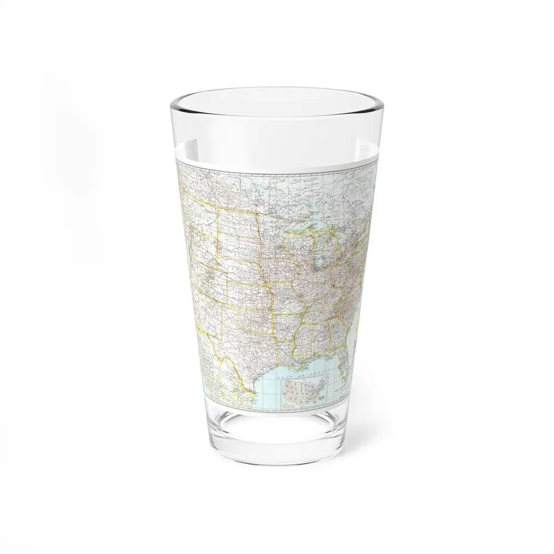 USA - The United States (1940) (Map) Pint Glass 16oz 16oz - Go Mug Yourself