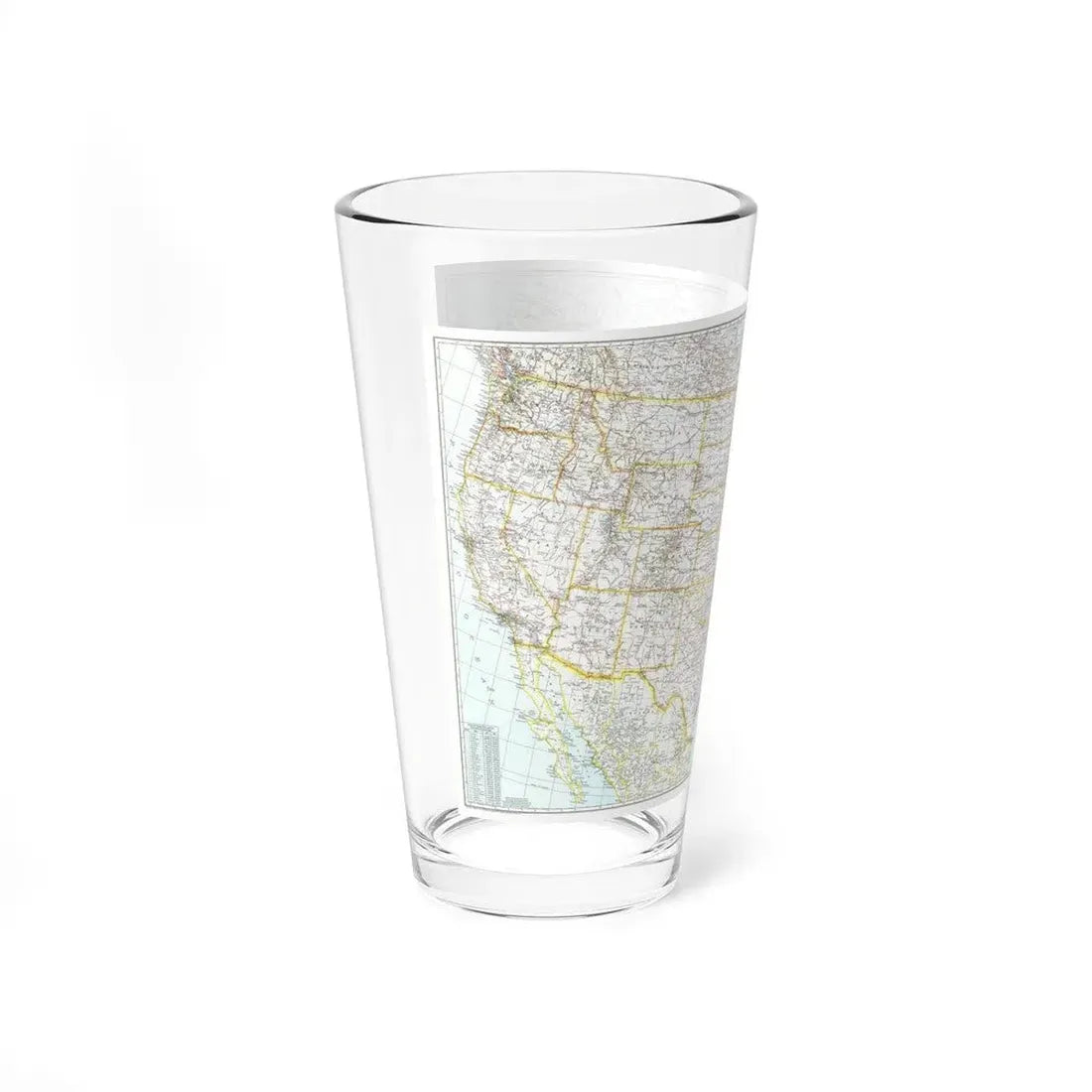 USA - The United States (1940) (Map) Pint Glass 16oz - Go Mug Yourself