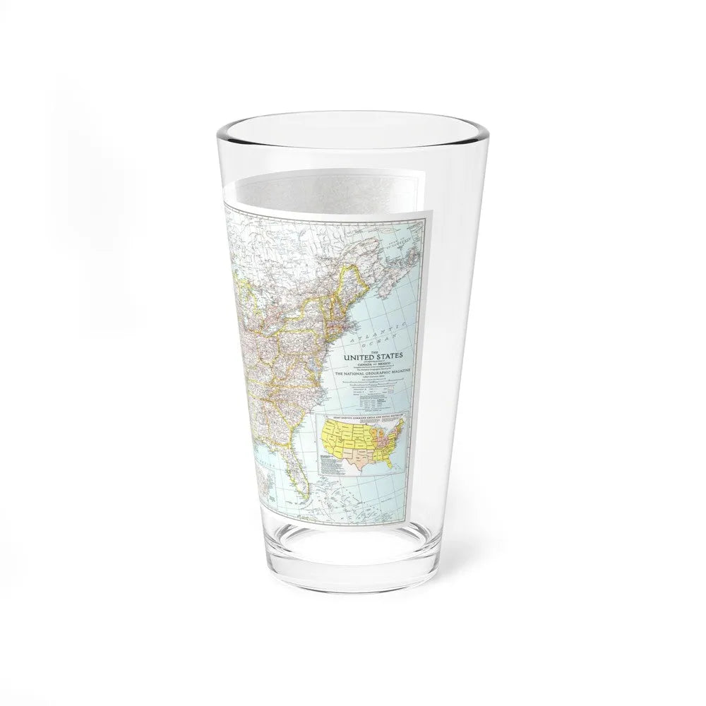 USA - The United States (1940) (Map) Pint Glass 16oz-Go Mug Yourself