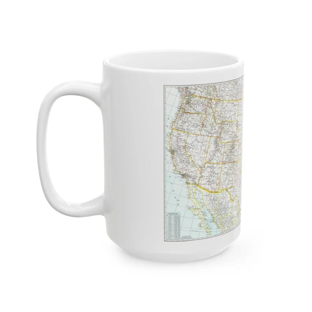 USA - The United States (1940) (Map) White Coffee Mug-Go Mug Yourself