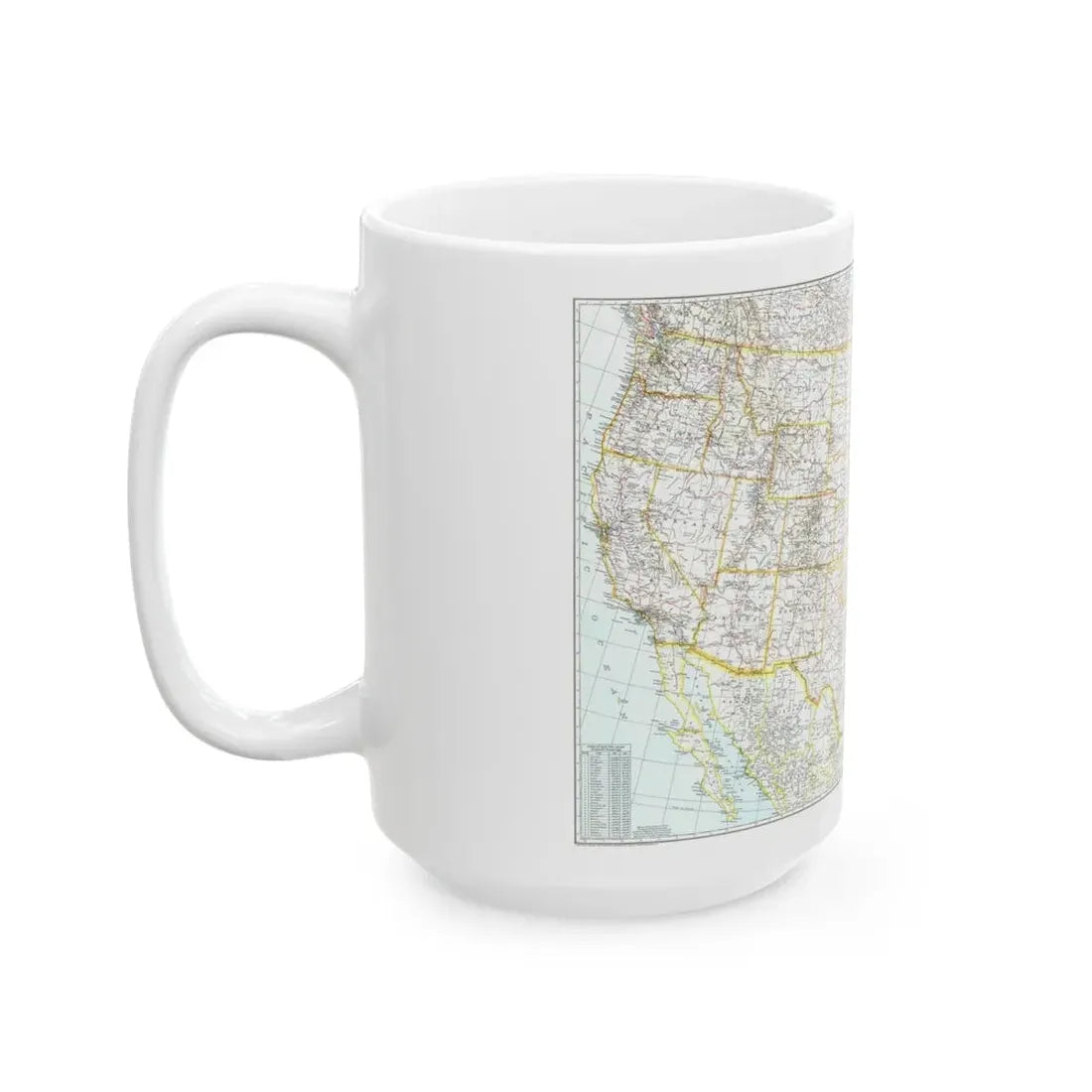USA - The United States (1940) (Map) White Coffee Mug - Go Mug Yourself