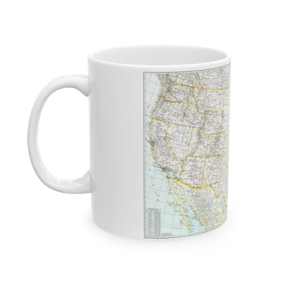 USA - The United States (1940) (Map) White Coffee Mug-Go Mug Yourself