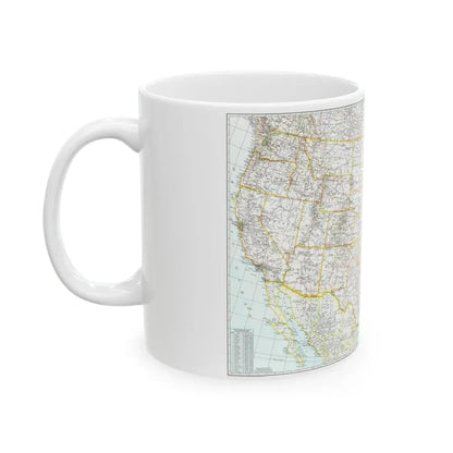 USA - The United States (1940) (Map) White Coffee Mug - Go Mug Yourself
