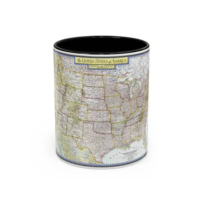 USA - The United States (1946) (Map) Accent Coffee Mug 11oz Black - Go Mug Yourself