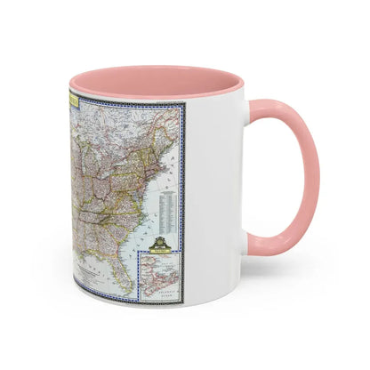 USA - The United States (1946) (Map) Accent Coffee Mug - Go Mug Yourself