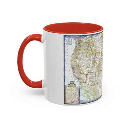 USA - The United States (1946) (Map) Accent Coffee Mug - Go Mug Yourself