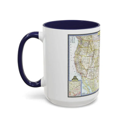USA - The United States (1946) (Map) Accent Coffee Mug - Go Mug Yourself