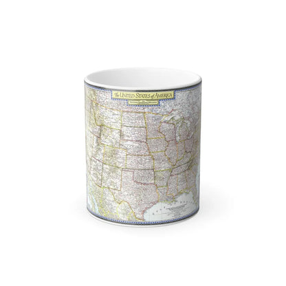 USA - The United States (1946) (Map) Color Changing Mug 11oz-Go Mug Yourself