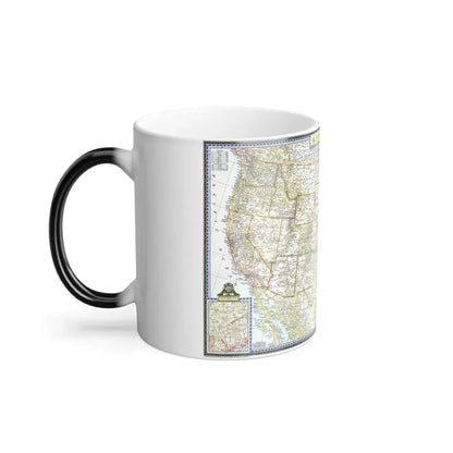 USA - The United States (1946) (Map) Color Changing Mug 11oz - Go Mug Yourself
