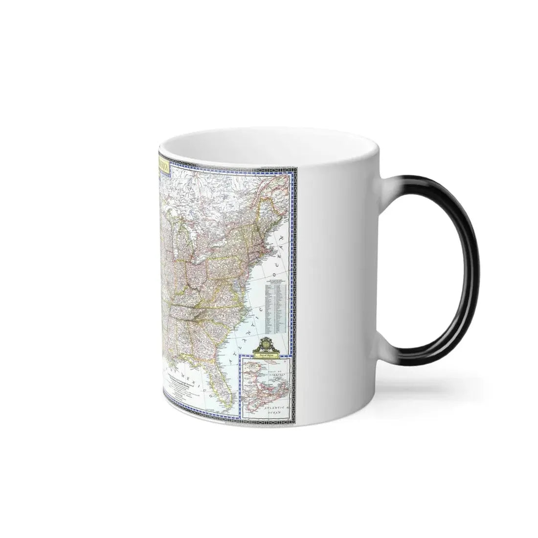 USA - The United States (1946) (Map) Color Changing Mug 11oz - Go Mug Yourself