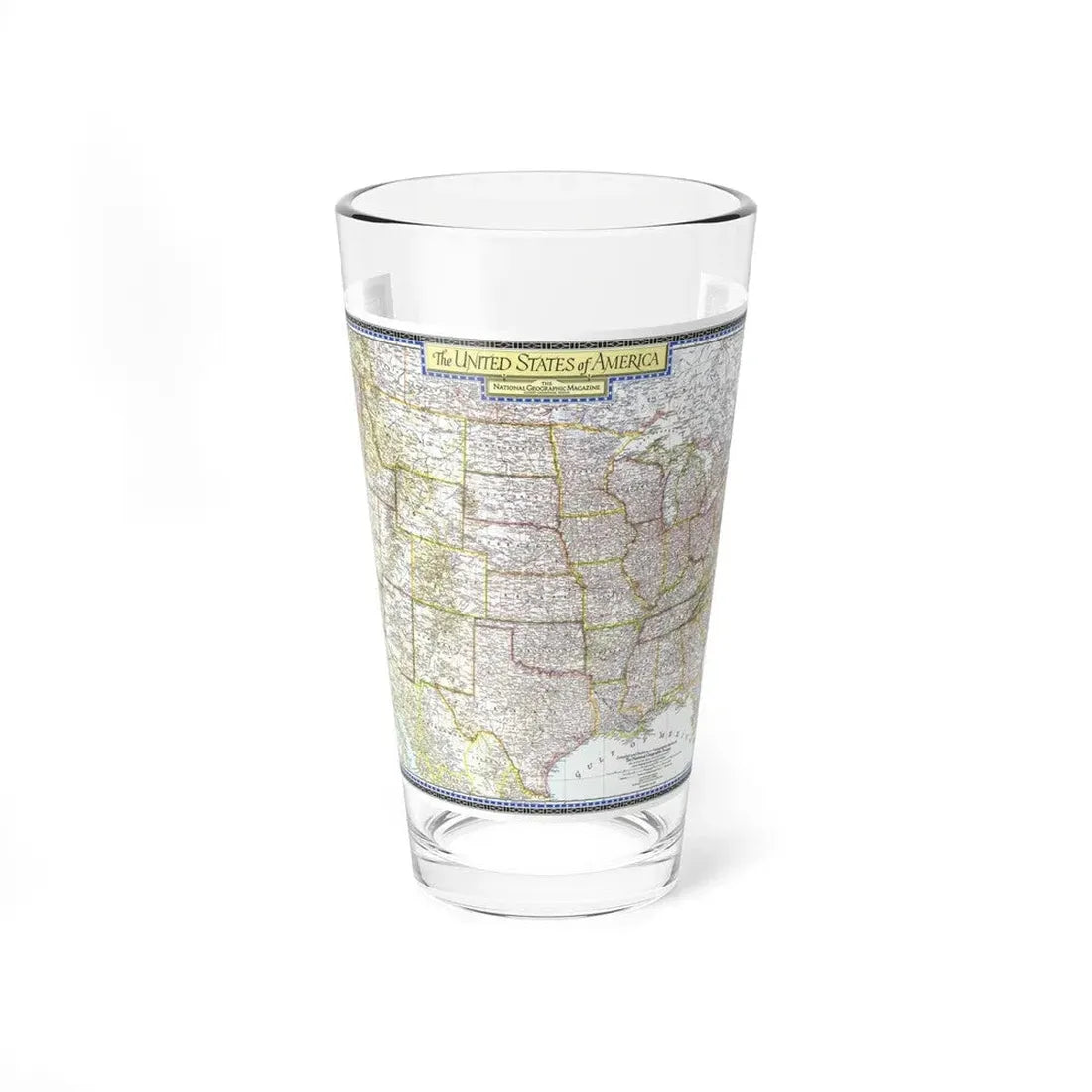 USA - The United States (1946) (Map) Pint Glass 16oz 16oz - Go Mug Yourself