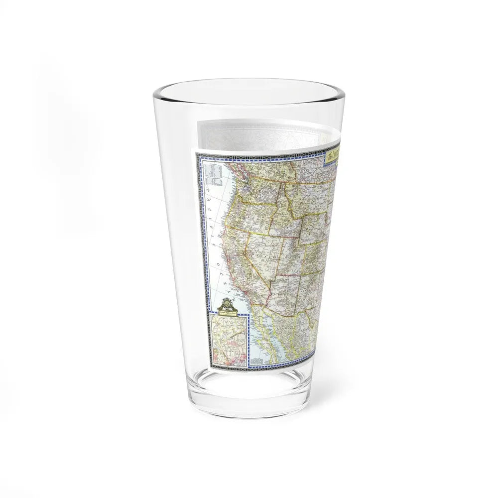 USA - The United States (1946) (Map) Pint Glass 16oz-Go Mug Yourself