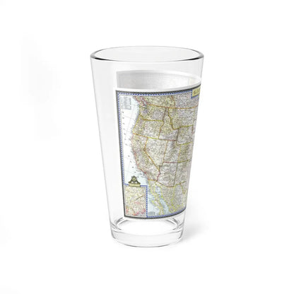 USA - The United States (1946) (Map) Pint Glass 16oz-Go Mug Yourself