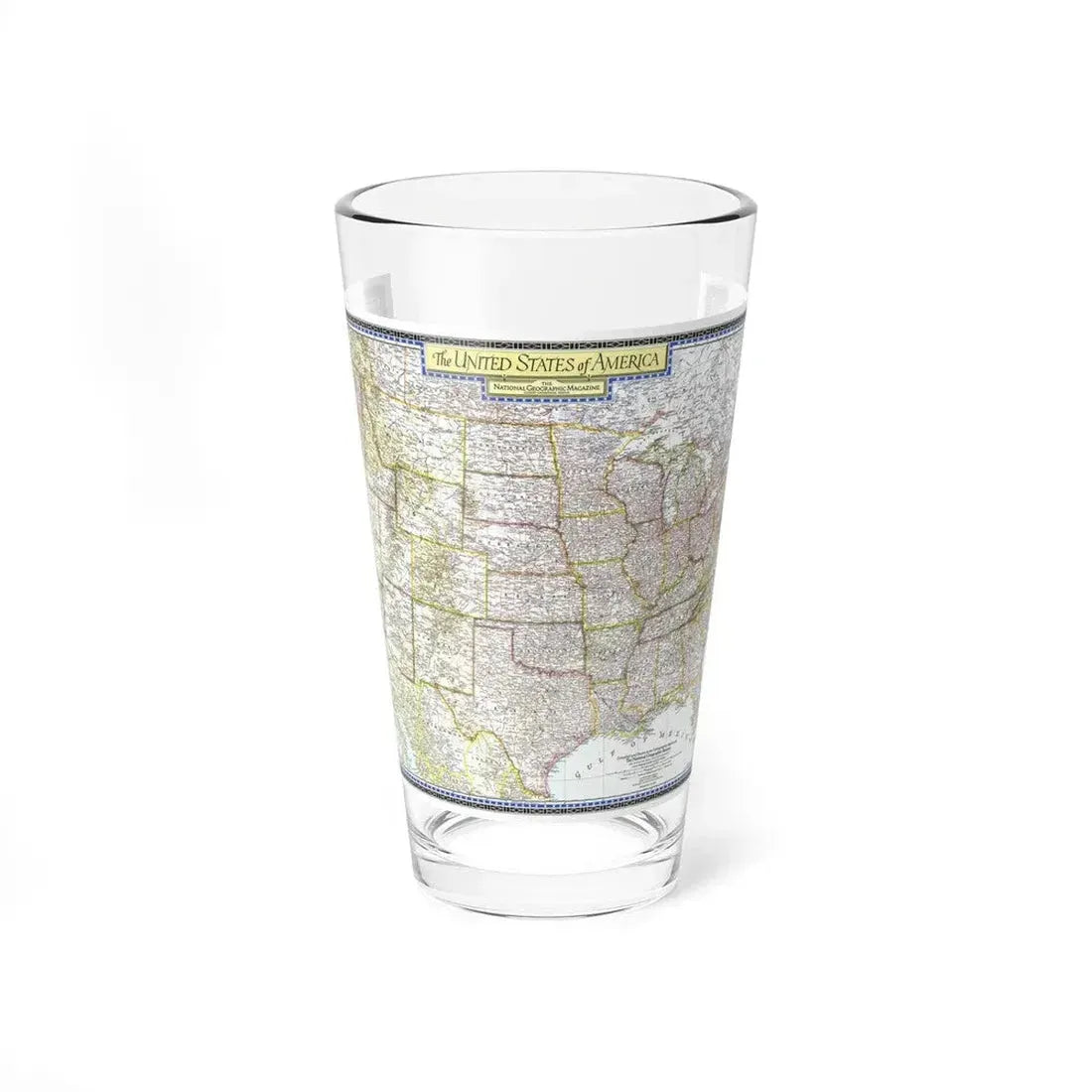 USA - The United States (1946) (Map) Pint Glass 16oz - Go Mug Yourself