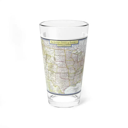USA - The United States (1946) (Map) Pint Glass 16oz - Go Mug Yourself