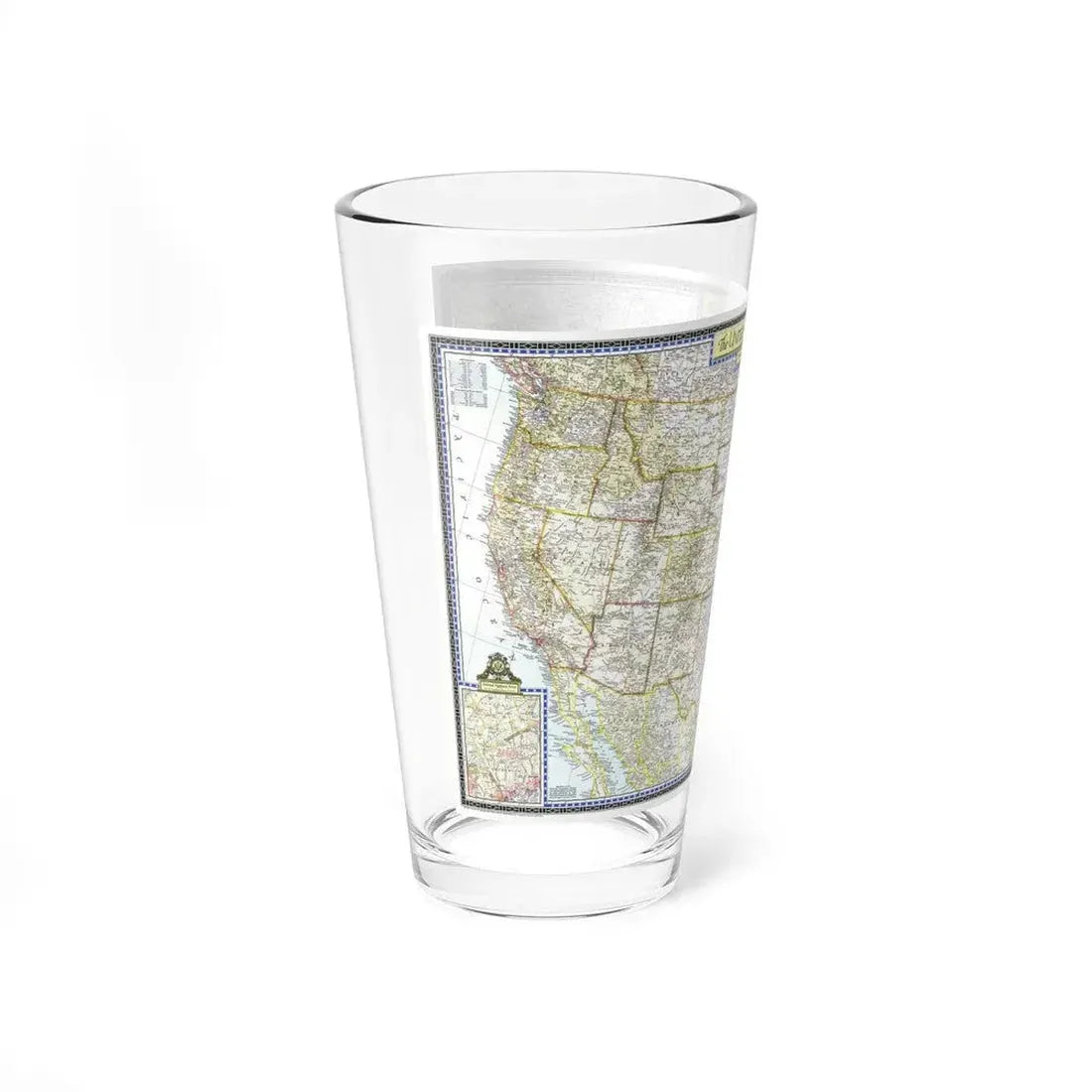 USA - The United States (1946) (Map) Pint Glass 16oz - Go Mug Yourself