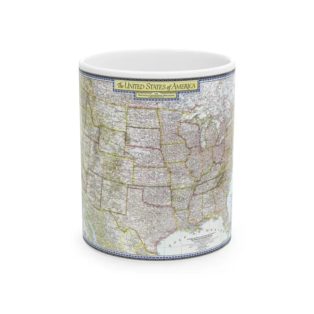 USA - The United States (1946) (Map) White Coffee Mug 11oz - Go Mug Yourself