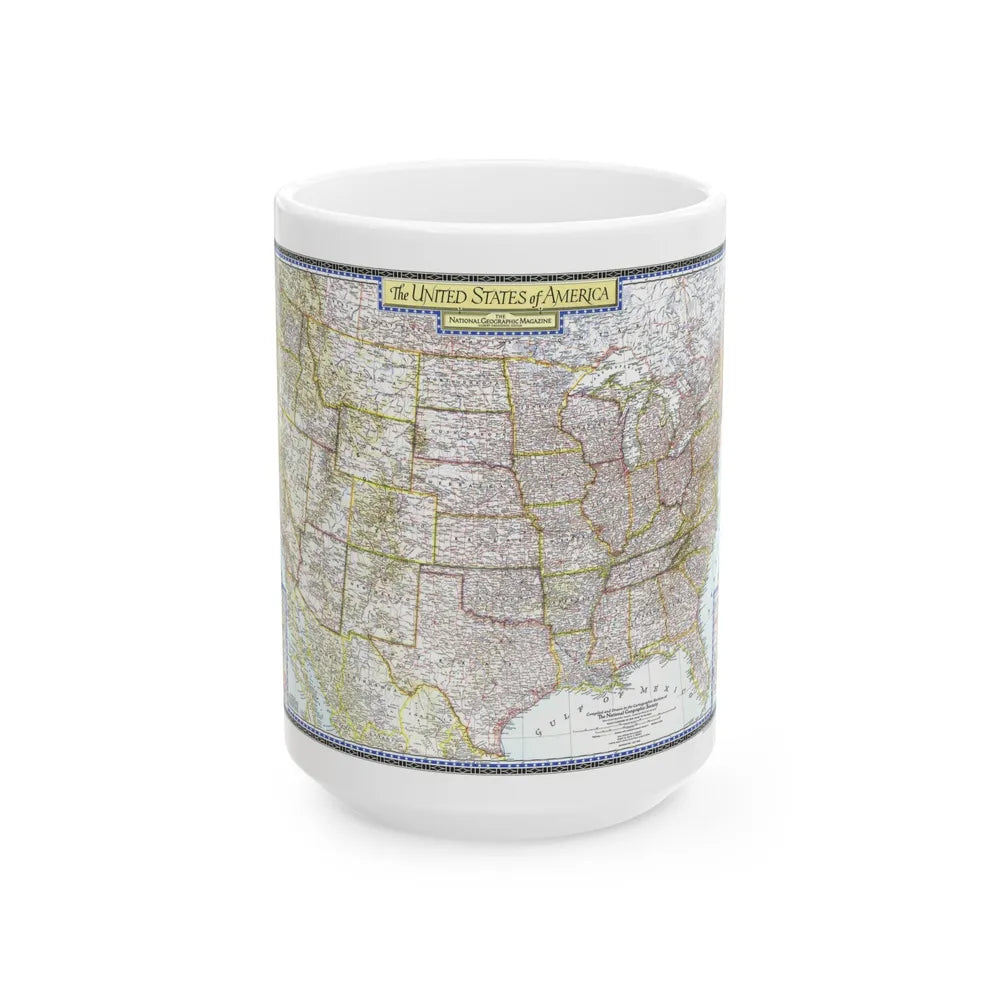 USA - The United States (1946) (Map) White Coffee Mug-15oz-Go Mug Yourself