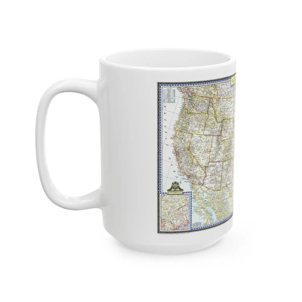 USA - The United States (1946) (Map) White Coffee Mug-Go Mug Yourself