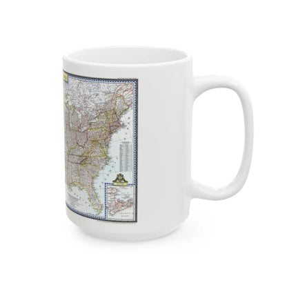 USA - The United States (1946) (Map) White Coffee Mug-Go Mug Yourself