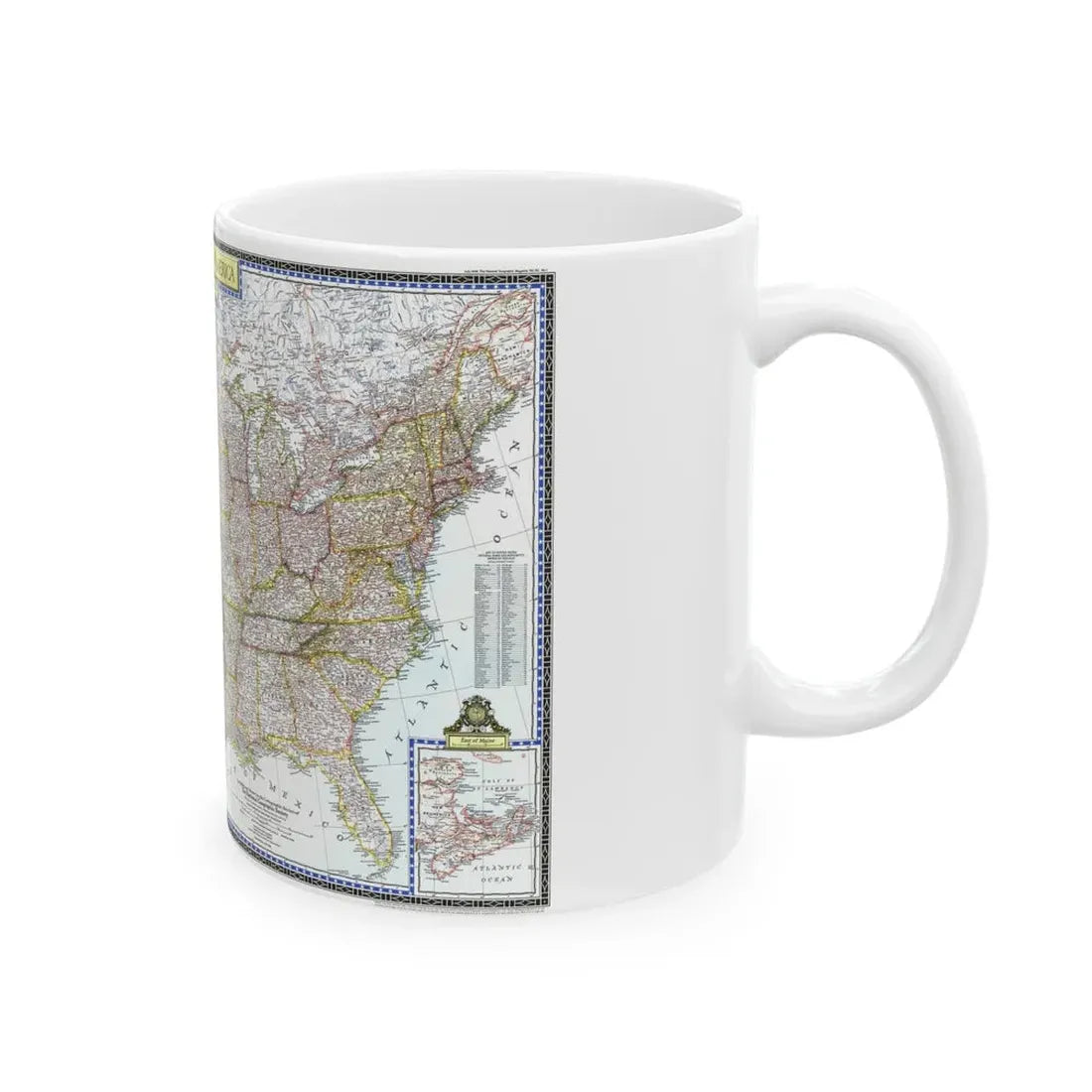 USA - The United States (1946) (Map) White Coffee Mug - Go Mug Yourself