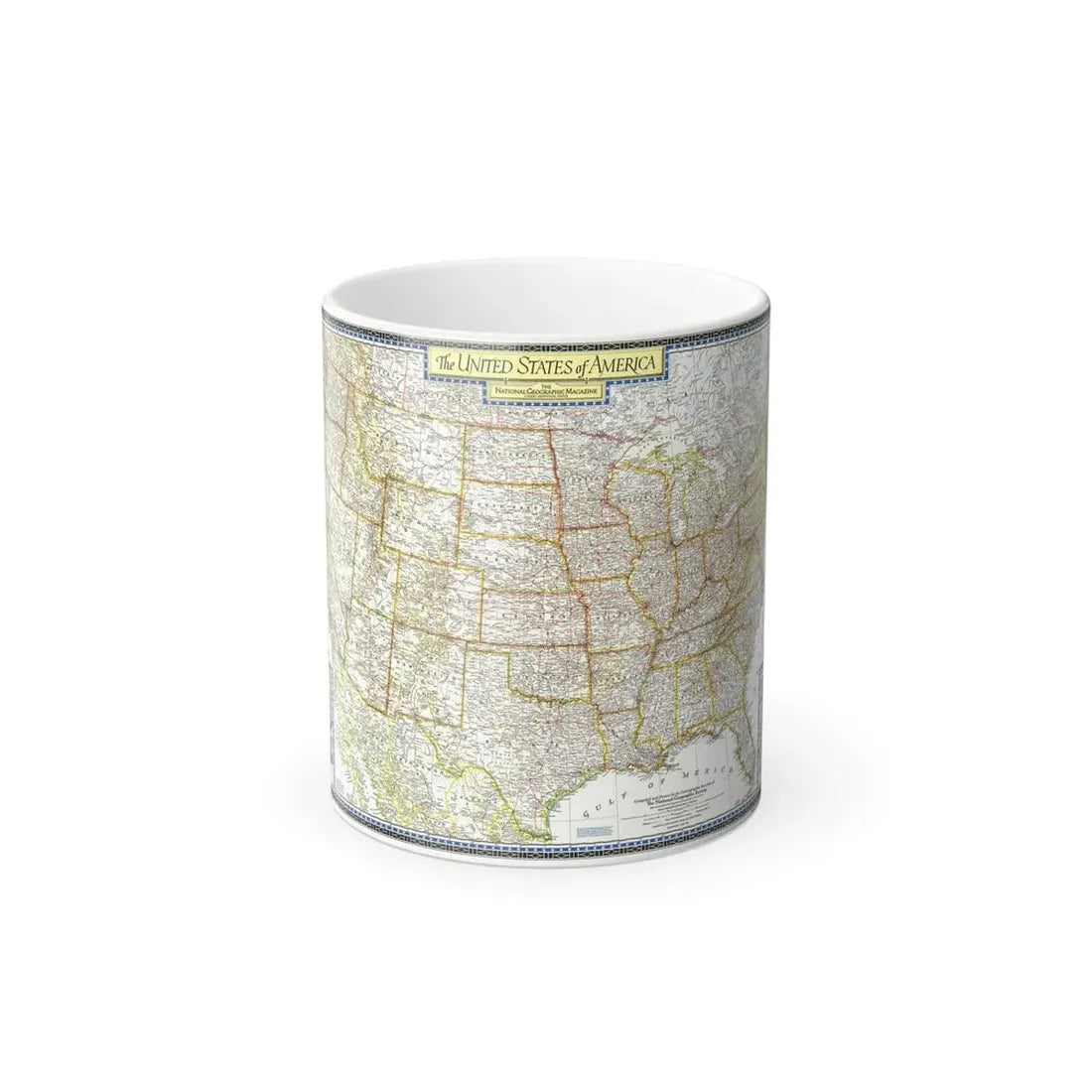 USA - The United States (1951) (Map) Color Changing Mug 11oz Default Title - Go Mug Yourself