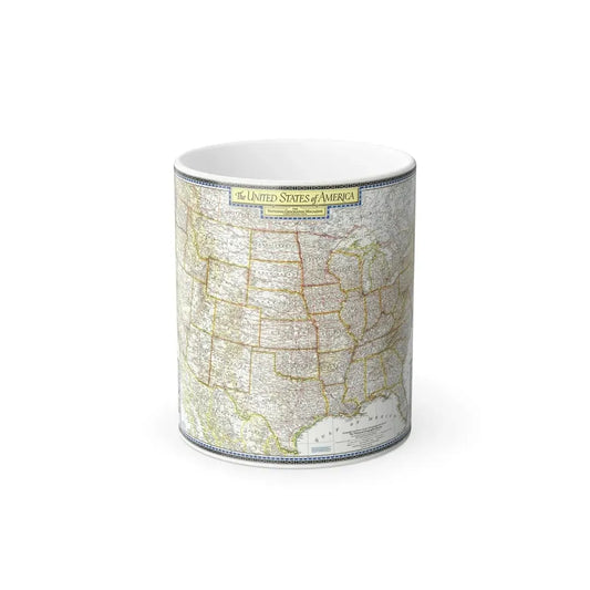 USA - The United States (1951) (Map) Color Changing Mug 11oz Default Title - Go Mug Yourself