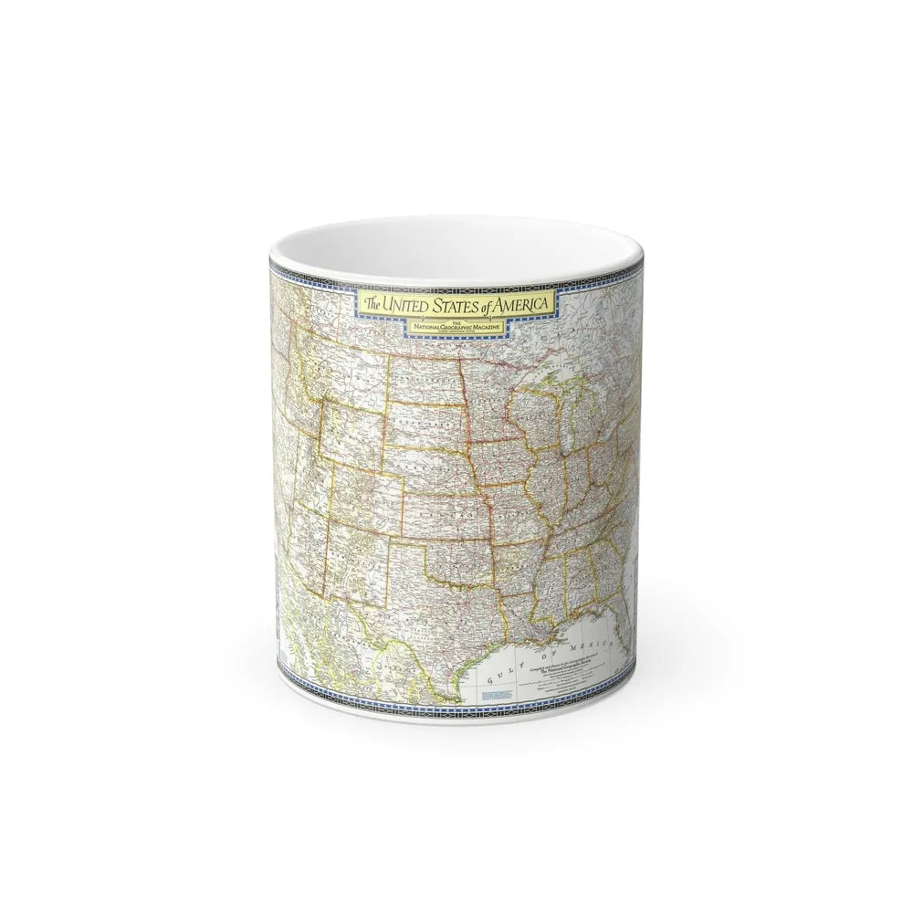 USA - The United States (1951) (Map) Color Changing Mug 11oz-Go Mug Yourself